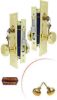 Picture of Mortise-lockset Entry Screw-on Knob Brass-finish Us3 2-1/2"-backset