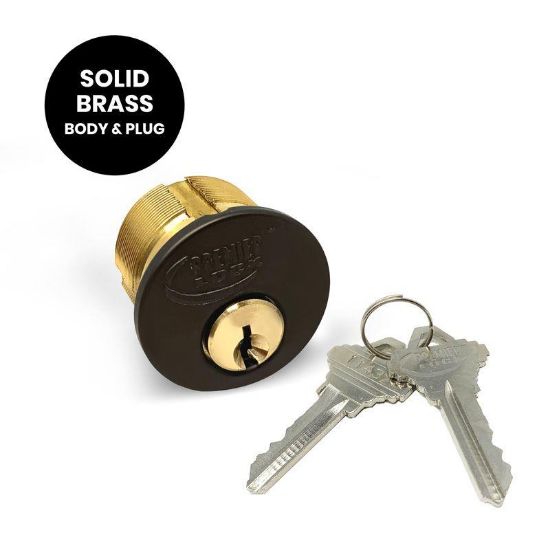 Picture of Mortise-Cylinder Solid-brass Oil-rubbed-bronze-finish Us10b Ka2 Sc1 1"