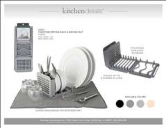 Picture of 2-in-1 3 Section Drying Rack & Drying Mat