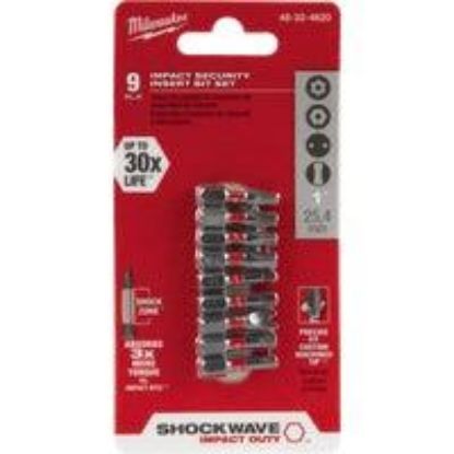 Picture of Screwdriver-Bit Security Set Steel Black Phosphate 9-Piece
