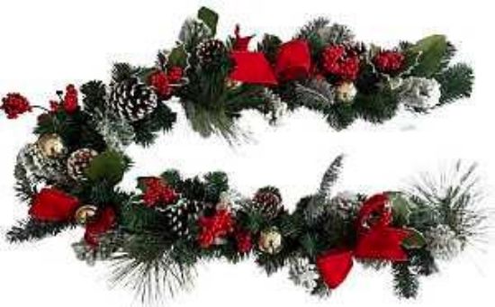 Picture of Christmas-garland Artificial Decorated 60"