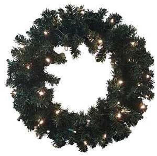 Picture of Christmas-wreath Artificial Fir Pre-lit 24"