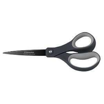 Picture of Everyday Scissor, 8 In Oal, Stainless Steel Blade, Soft Grip Handle, Gray Handle