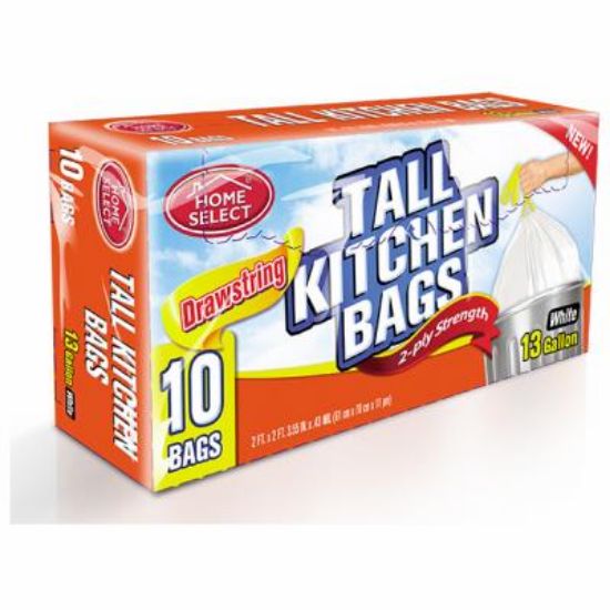 Picture of Garbage-bags Tall-kitchen Drawstring White