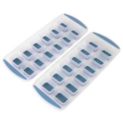 Picture of 2PK ICE TRAY SQUARE BLUE