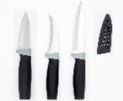 Picture of 3pc Knife Set Black