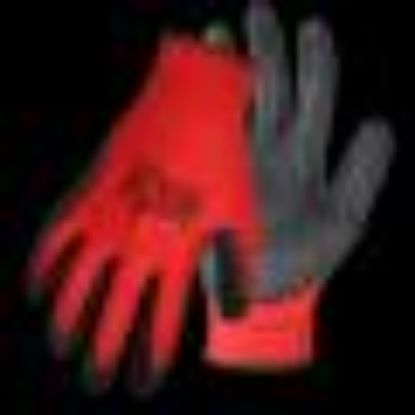 Picture of Knit Gloves Polyester Latex-dipped Red Medium