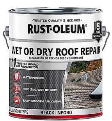 Picture of Roof-cement Wet-or-dry Roof-repair Asphalt-based Black