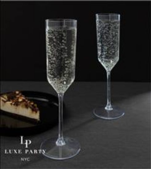 Picture of 4pk- Plastic Clear Flute Cup W. Stem - 8oz