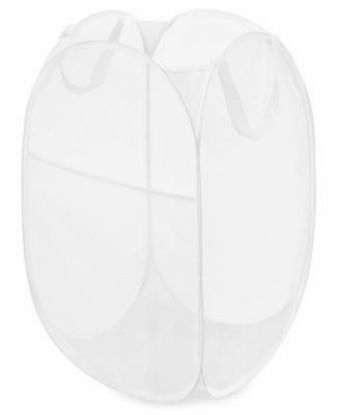 Picture of Clothes-Hamper Pop-up Mesh White 14" X 14" X 23.5"