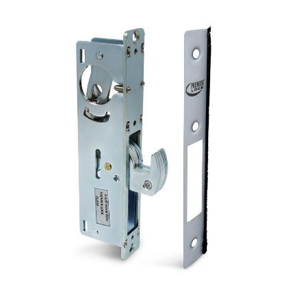 Picture of Deadbolt Hook Commercial Storefront Narrow-stile Mortise Aluminum-finish 1-1/8"-backset