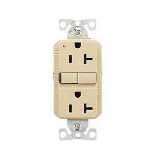 Picture of Electrical-outlet Duplex Self-test Tamper-resistant Double-pole 3-wire 20-amp 125-volts Ivory