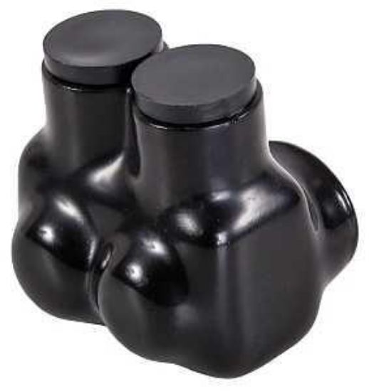 Picture of Multi-tap Insulated Connector 2-pole Side Entry 3/0 To 6 Awg Al/cu