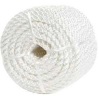Picture of Rope Twisted Nylon White 149 Lb Working Load 1/4" X 100'