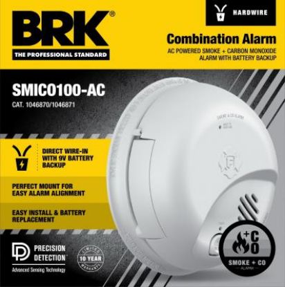 Picture of Smoke Co Detector Combo-device Hard-wired Battery-back-up