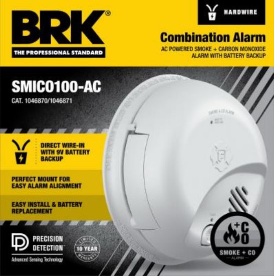 Picture of Smoke Co Detector Combo-device Hard-wired Battery-back-up