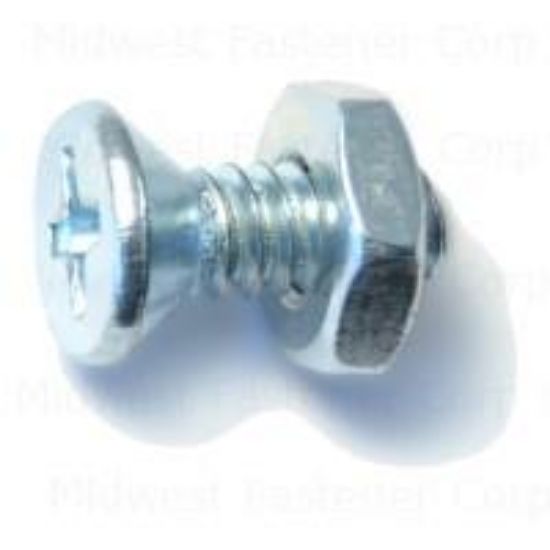 Picture of Machine-Screw With-Nuts Zinc-Plated #10-24 x 1/2"