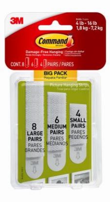 Picture of Picture-hanging Strips Adhesive Removable Assorted