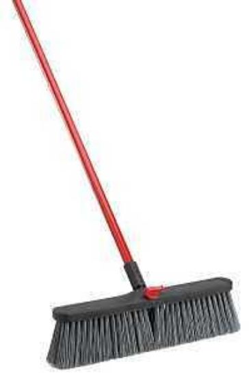 Picture of Pushbroom Rough-surface Pet-bristle 58-3/4"-steel-handle 18"