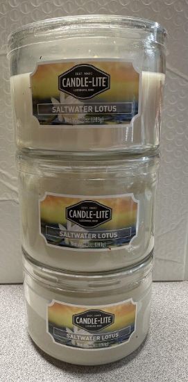 Picture of Jar-Candle Scented Saltwater Lotus, 3-wick,10oz