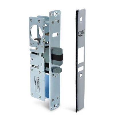 Picture of Dead-Latch Commercial Storefront Narrow-stile Mortise Aluminum-finish 1-1/2"-backset