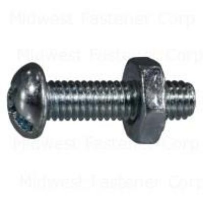 Picture of Machine-Screw With-Nuts Round-head Combo-drive #10-32 X 3/4"