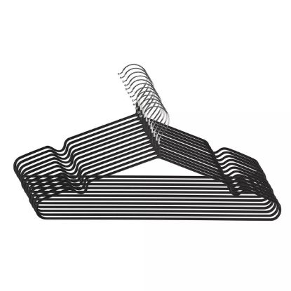 Picture of Clothing-hanger 12-pk Non Slip Coated Metal Black