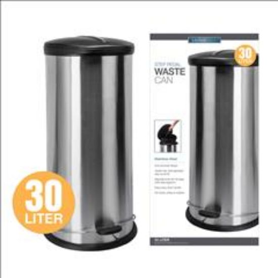 Picture of 30l Pedal Bin-ss W/ Plastic Cover