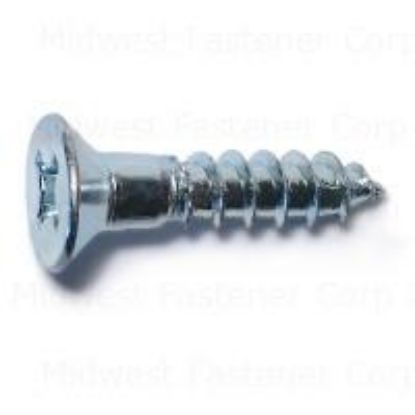 Picture of Wood-screw Flalthead Phillips Zinc #12 X 1"