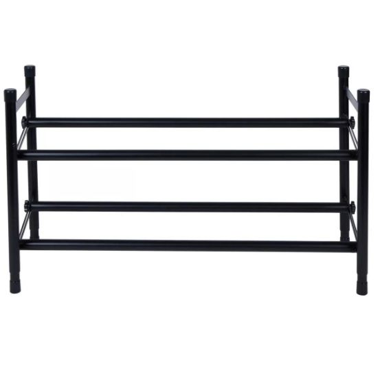 Picture of 2 Tier Expandable & Stackable & Adjustable Shoe Rack- Black