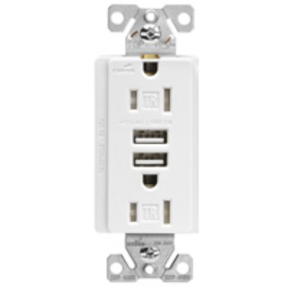 Picture of Duplex Receptacle Combination Usb 125-volts 15-amp 2-pole 5 Vdc Usb