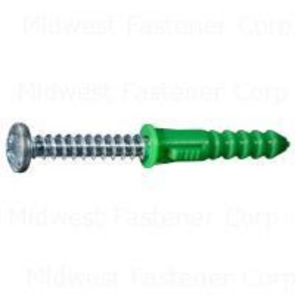 Picture of Plastic Ribbed-Anchor With-Screws & Bit 12-14-16