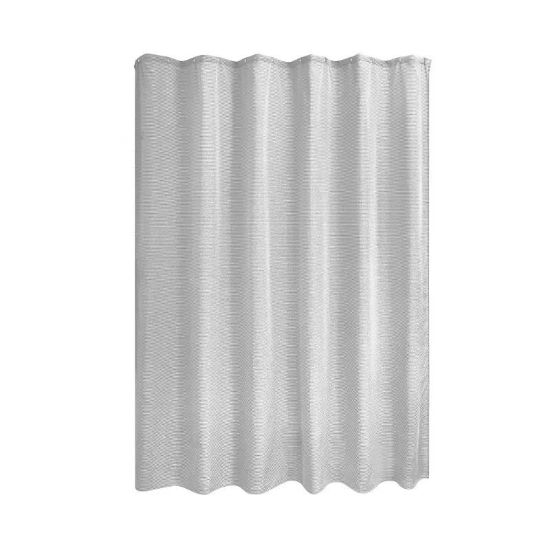 Picture of Stripe Polyester Shower Curtain White/gray