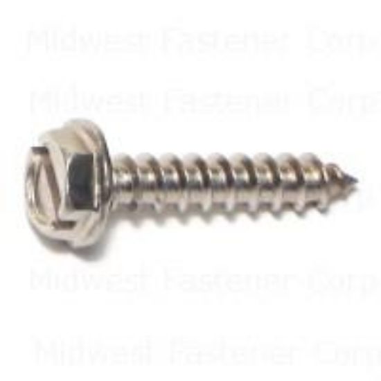 Picture of Sheetmetal-Screw Stainless-Steel Hex #10-Size 1"-Length