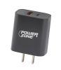 Picture of Powerzone Pd+qc Dual Usb Wall Charger, 100 To 240 V Input, 3 A Charge, Black