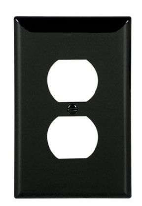 Picture of Receptacle-plate Black