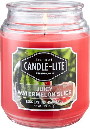 Picture of Jar-Candle Scented Juicy Watermelon Slice Single-wick Jar Candle, 18 Oz, Red