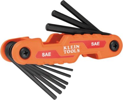 Picture of Klein Tools 70540 Folding Hex Key Set, Compact 9-key Sae Sizes 5/64-inch To 1/4-inch, Industrial Str...