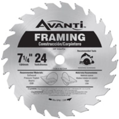 Picture of Circular Saw-blade Framing Carbide 7-1/4 " 24t