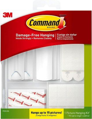 Picture of Command Assorted Picture Hanger Kit, Plastic, Clear/white