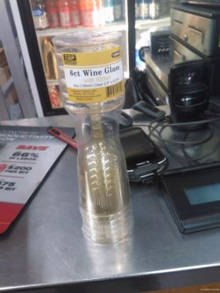 Picture of Wine Glass 6oz Gold Pack/6