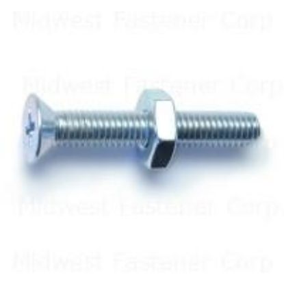 Picture of Machine-screw With-nuts Flathead Zinc-plated #10-32 X 1-1/4"