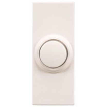 Picture of Heathco Round Wireless Doorbell Push-button 150 Ft Operating Surface Mounting Plastic White