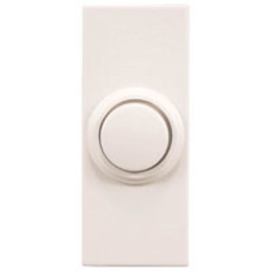 Picture of Heathco Round Wireless Doorbell Push-button 150 Ft Operating Surface Mounting Plastic White