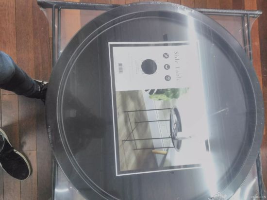 Picture of Side Round Table Weather Resistant Steel Black