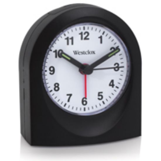 Picture of Alarm-Clock Arched Quartz-Time Analog Display Black