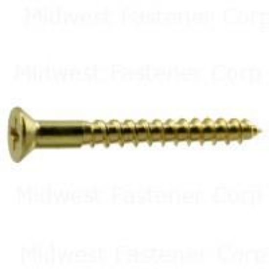 Picture of Wood-screw Flathead Phillips Brass #6 X 1-1/4"