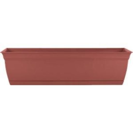 Picture of Window-box Planter Plastic Terra-cotta Detachable-saucer 24"