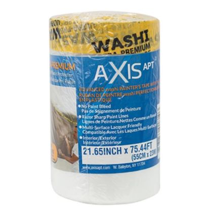 Picture of Advanced Washi Painter's Tape With Plastic Drop Cloth 21.65inx75.44
