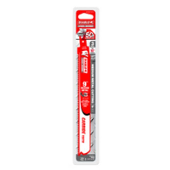 Picture of Reciprocating-Sawblade Straight Tapered 10 TPI 9 Inch-Long x 1 in W Steel Body Carbide Smooth